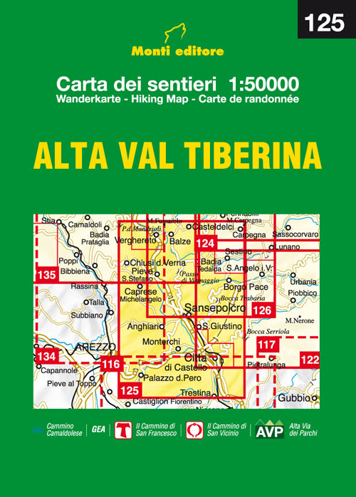 Cover of Alta Val Tiberina. Carta dei sentieri 1:50.000
