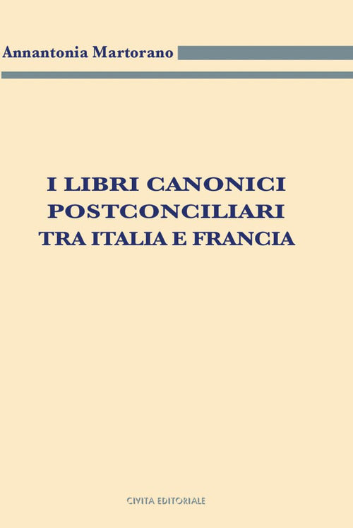 Cover of libri canonici postconciliari tra Italia e Francia