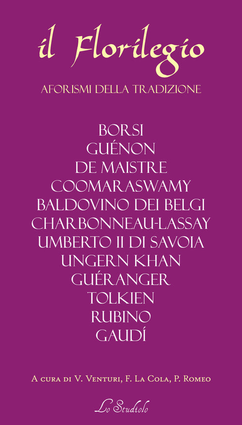 Cover of Florilegio. Aforismi della tradizione