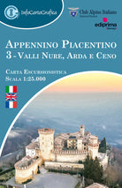 Cover of Appennino piacentino. Carta escursionistica 1:25.000. Ediz. italiana, inglese e francese