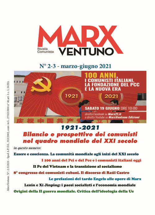 Cover of MarxVentuno. Rivista comunista