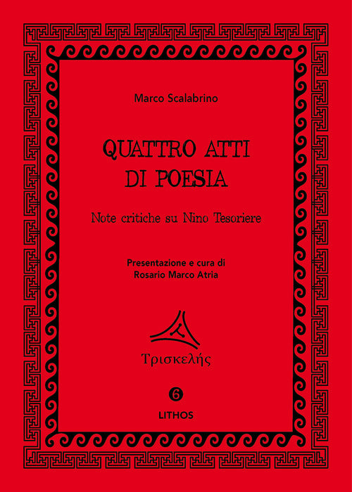 Cover of Quattro atti di poesia. Note critiche su Nino Tesoriere