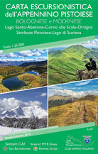 Cover of Carta escursionistica dell'Appennino pistoiese bolognese modenese 1:25.000. Lago Santo-Abetone-Corno alle Scale-Orsigna Sambuca Pistoiese-Lago di Suviana