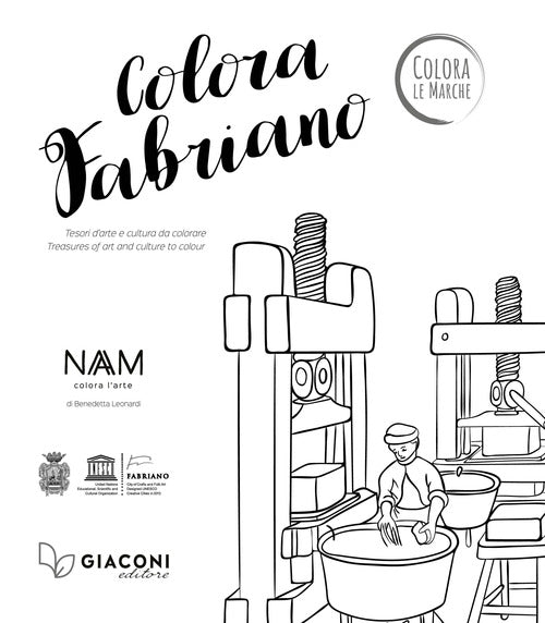 Cover of Colora Fabriano. Tesori d'arte e cultura da colorare. Ediz. italiana e inglese