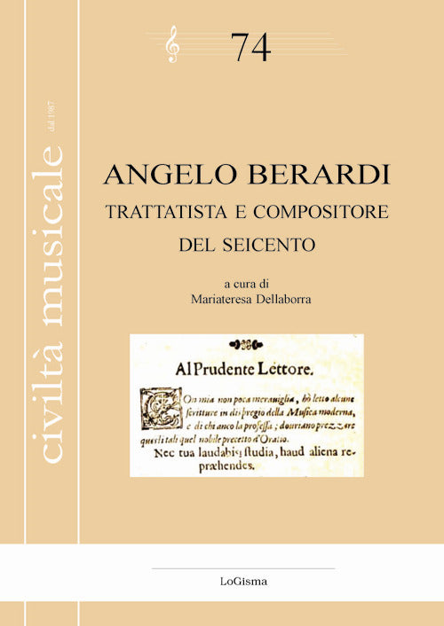 Cover of Angelo Berardi. Trattatista e compositore del Seicento