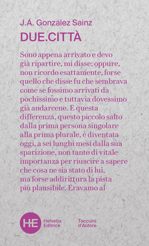 Cover of Due.Città