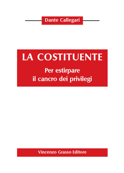 Cover of costituente. Pr estirpare il cancro dei privilegi