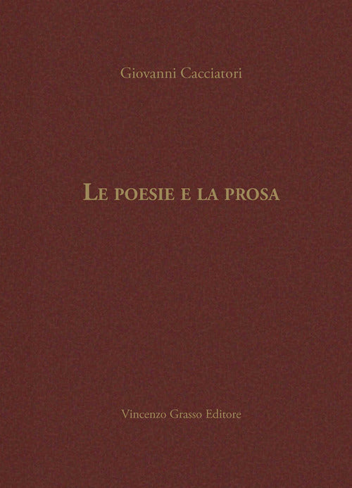 Cover of poesie e la prosa