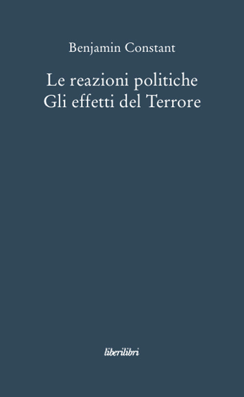 Cover of reazioni politiche. Gli effetti del Terrore