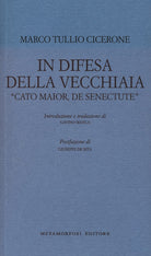 Cover of In difesa della vecchiaia. «Cato Maior, de senectute»