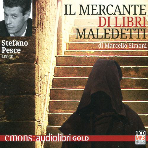 Cover of mercante di libri maledetti letto da Stefano Pesce. Audiolibro. CD Audio formato MP3