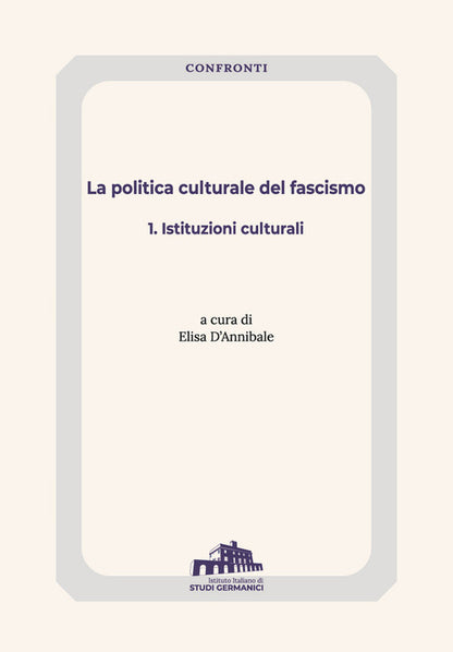 Cover of politica culturale del fascismo