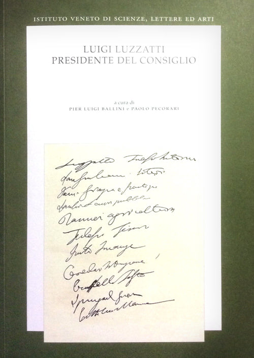 Cover of Luigi Luzzatti, Presidente del Consiglio