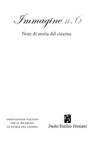 Cover of Immagine. Note di storia del cinema