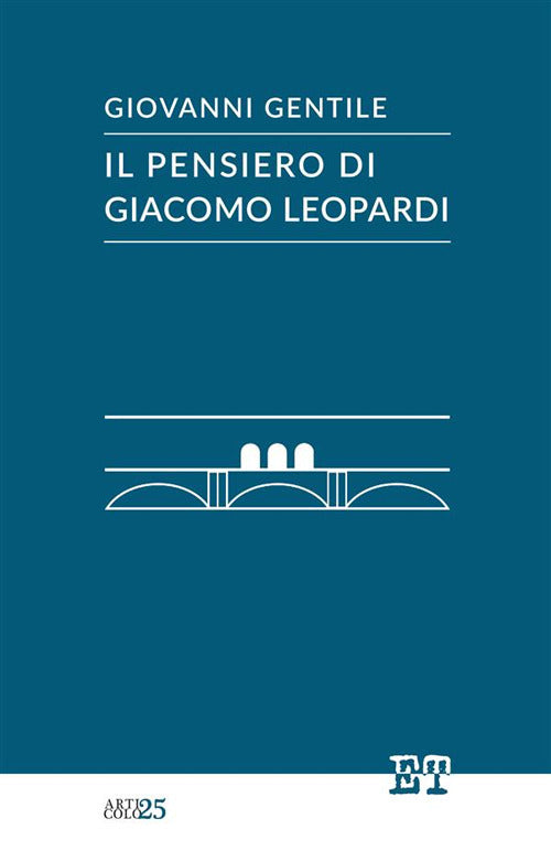 Cover of pensiero di Giacomo Leopardi