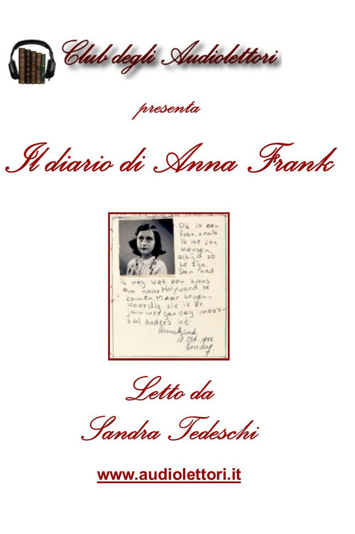 Cover of diario di Anna Frank letto da Sandra Tedeschi. Audiolibro. CD Audio formato MP3