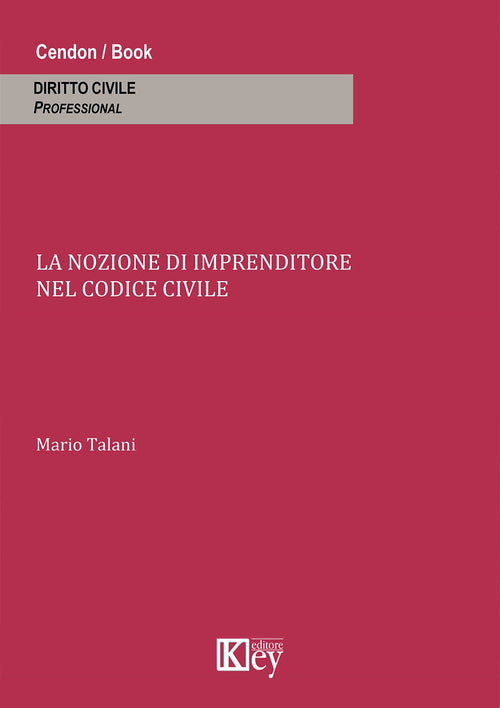 Cover of nozione di imprenditore nel codice civile