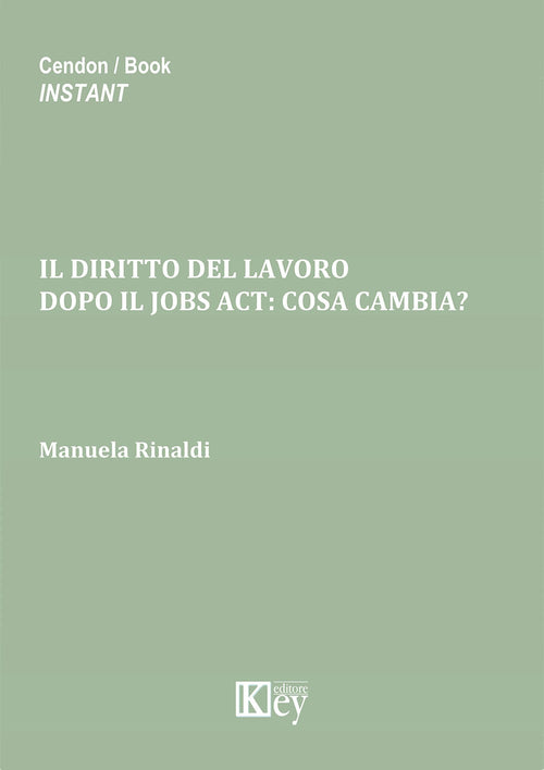 Cover of diritto del lavoro. Dopo il jobs act. Cosa cambia?