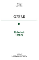 Cover of Opere. Relazioni 1974-75