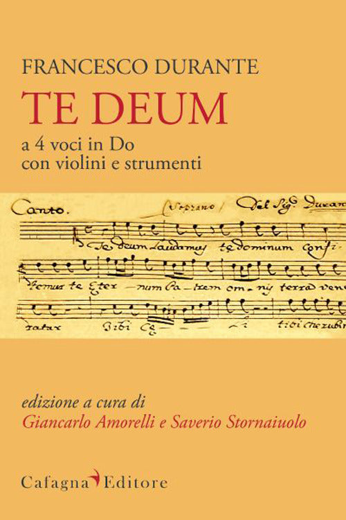 Cover of Te Deum a 4 voci in Do con violini e strumenti