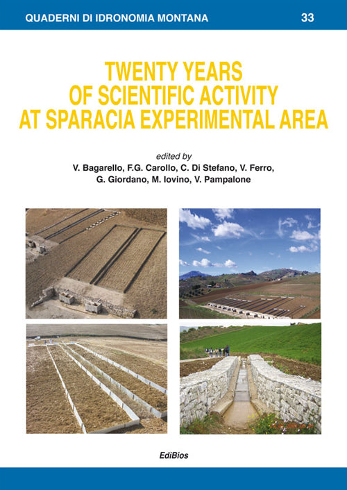 Cover of Twenty yeras of scientific activity at Sparacia experimental area