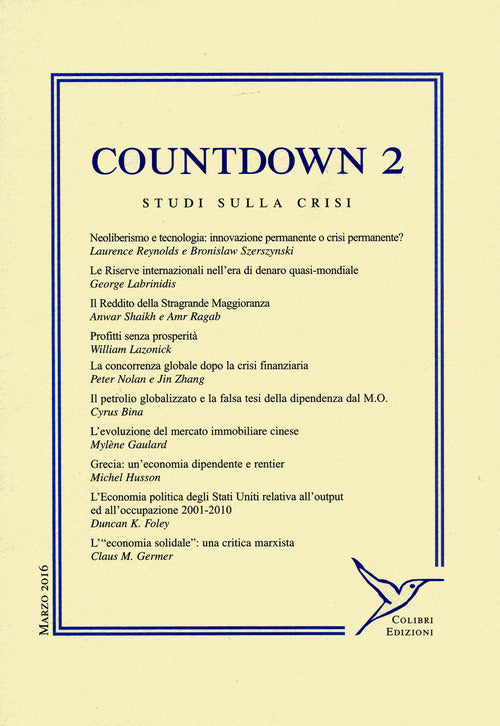 Cover of Countdown. Studi sulla crisi