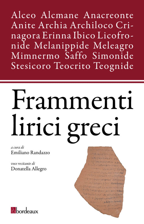 Cover of Frammenti lirici greci