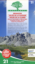 Cover of Carta n. 21. Briançon, Vallée de la Guisane, Vallée de la Clarée. Carta dei sentieri e stradale scala 1:25.000
