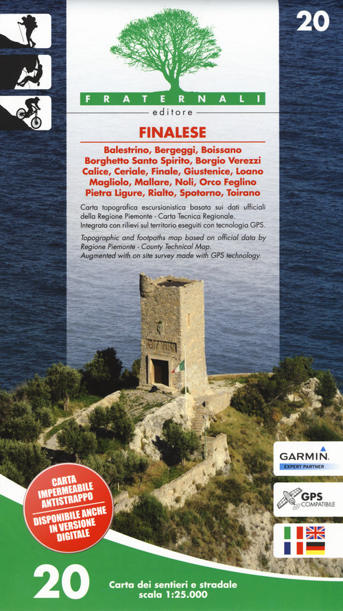 Cover of Carta n. 20. Finalese. Carta dei sentieri e stradale 1:25.000