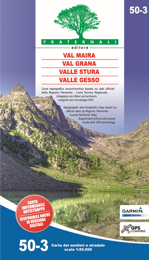 Cover of Carta n. 50.3. Val Maira, Grana, Stura e Gesso. Carta dei sentieri e stradale 1:50.000