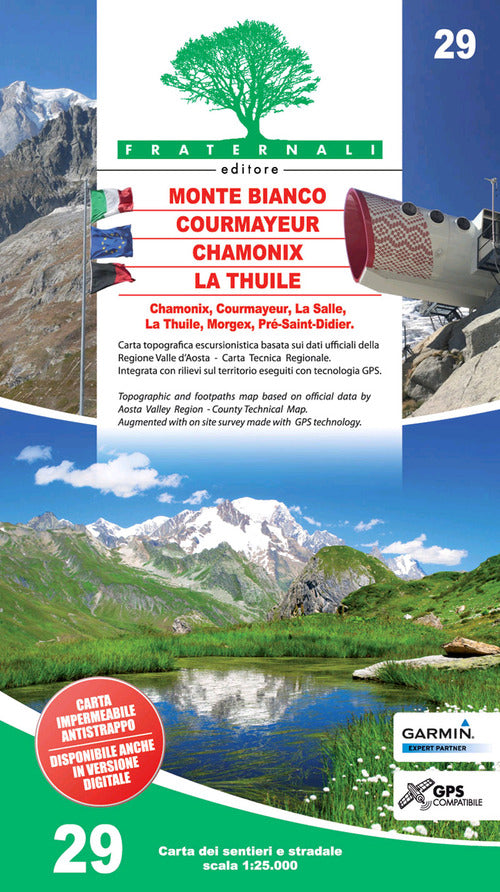 Cover of Carta n. 29. Monte Bianco, Courmayeur, La Thuile, Chamonix 1:25.000