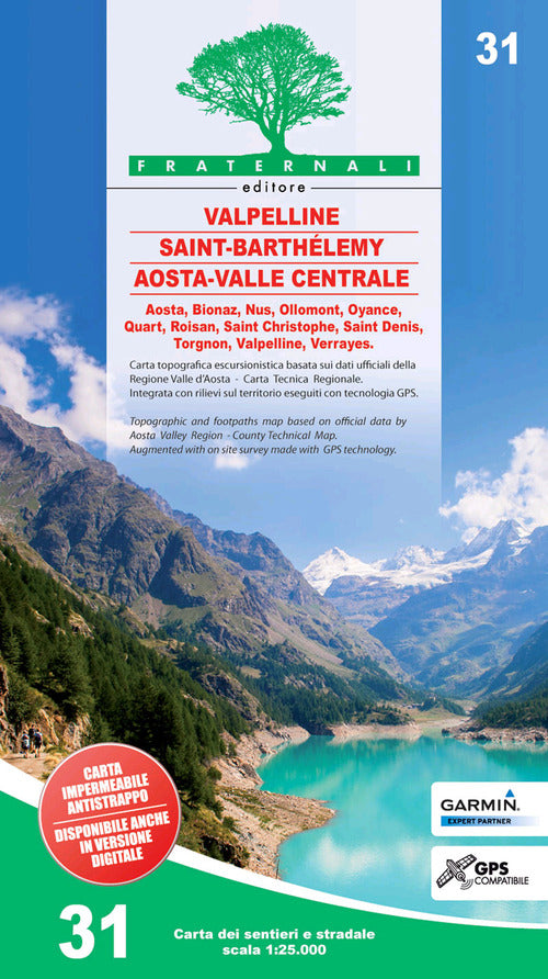 Cover of Carta n. 31. Valpelline, Saint-Barthélemy, Aosta 1:25.000