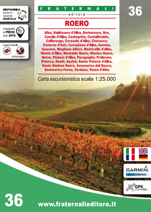 Cover of Carta n. 36. Roero. Carta escursionistica 1:25.000