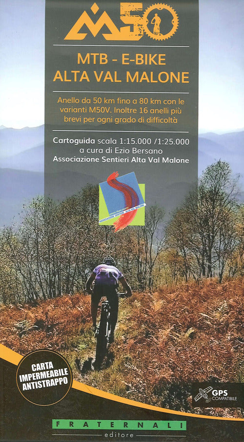 Cover of M50 Alta Val Malone. Cartoguida scala 1:25.000