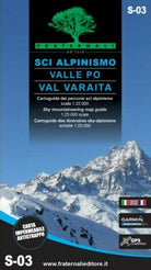 Cover of Sci alpinismo in Valle Po e Val Varaita. Cartoguida scala 1:25.000-Sky mountaineering map guide 1:25,000 scale