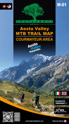 Cover of Aosta Valley. Courmayeur area. MTB trail map. Ediz. italiana e inglese