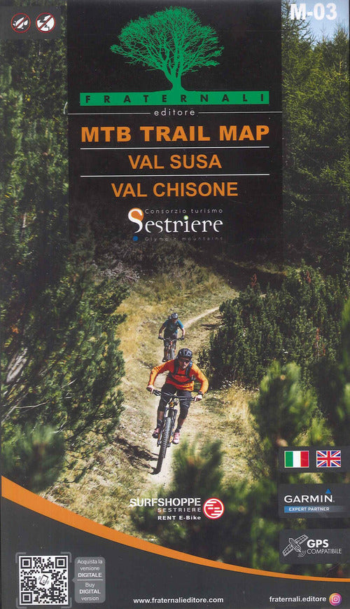 Cover of Val Susa. Val Chisone. MTB trail map. Ediz. italiana e inglese