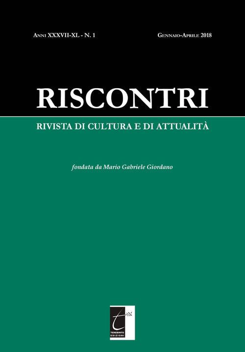 Cover of Riscontri. Rivista di cultura e di attualità