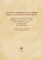 Cover of epiteto tradizionale in Omero. Saggio su un problema di stile omerico