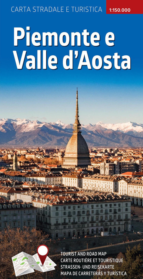 Cover of Piemonte e Valle d'Aosta. Carta stradale e turistica plastificata 1:300.000