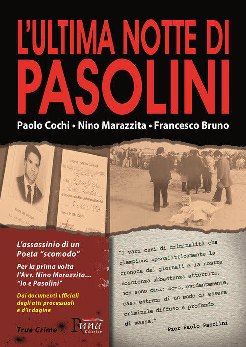 Cover of ultima notte di Pasolini