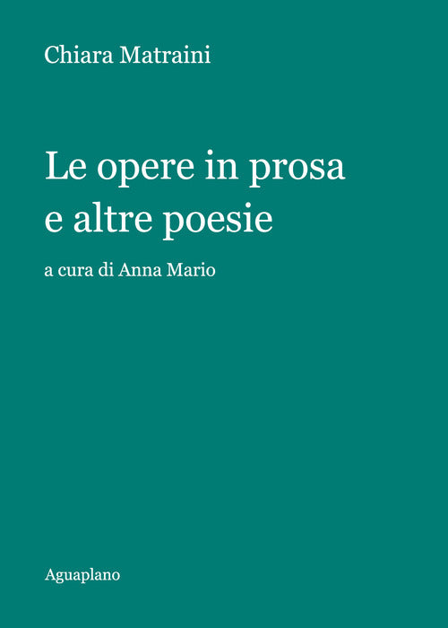 Cover of opere in prosa e altre poesie