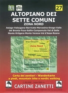 Cover of Altopiano dei Sette Comuni. Zona nord. 1:30.000 1cm=300m. Carta dei sentieri a piedi, mountain bike e nordic walking
