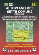 Cover of Altopiano dei Sette Comuni. Zona sud 1:30.000 1cm=300m. Carta dei sentieri a piedi, mountain bike e nordic walking