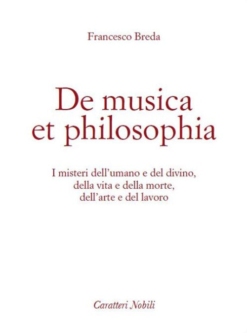 Cover of De musica et philosophia