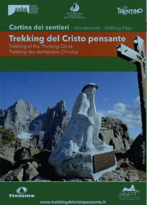 Cover of Trekking del Cristo pensante. Cartina dei sentieri. Ediz. italiana, inglese e tedesca
