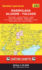 Cover of MArmolada - Alleghe - Falcade 1:25.000 GPS - WGS 84 zona 33 nord
