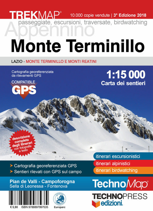 Cover of Monte Terminillo. Carta dei sentieri