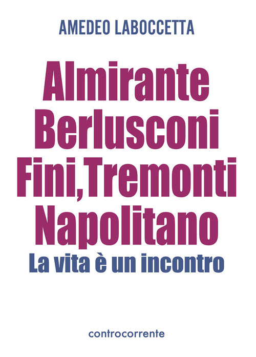 Cover of Almirante, Berlusconi, Fini, Tremonti, Napolitano. La vita è un incontro