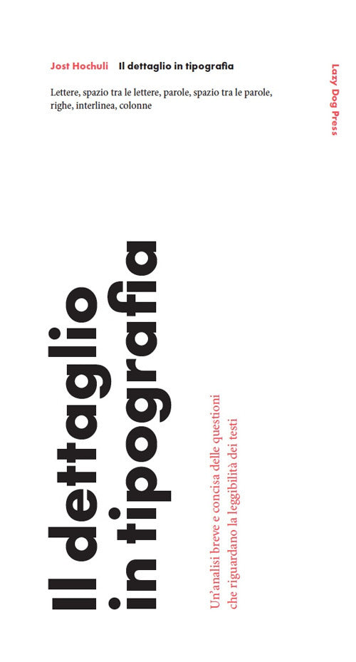 Cover of dettaglio in tipografia. Un'analisi breve e concisa delle questioni che riguardano la leggibilità dei testi
